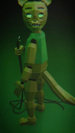 POPGOES ФНАФ 💚 low poly #3d #blender #моделируюкаждыйдень #animation