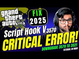 FIX Script Hook V Critical Error GTA 5 Legacy offline | Story mode Downgrade & Play Instantly!
