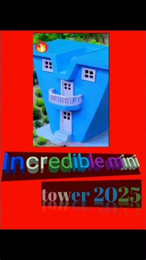 mini tower mske with bricks #sort #miniature #diy #shortsfeed #house