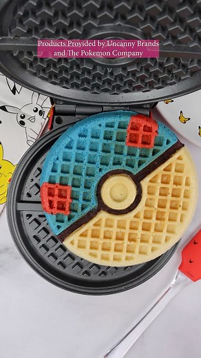 I made a delicious Great Ball waffle (#gifted). Any suggestions for other Pokéball waffles? 📣Shoutout to @uncannybrands for the fantastic Pokéball waffle maker – I’m obsessed with it! Also, major love for @pokemon for the adorable plates, spatulas and dish towels! My kitchen is decked out in pokemon kitchen accessories! #uncannybrands #feedyourfandom #pokemon #pokeball #waffle #pokemonwaffle #wafflemaker #breakfast #gaming #gamingcomminity | Sugar High Score