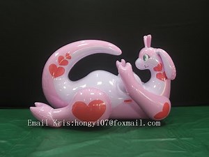 Hongyi glossy inflatable goodra double layers PVC inflatable dragon