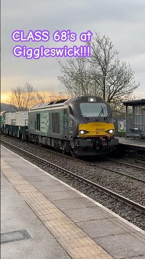 DIVERTED 68009/006 pass Giggleswick with a Nuclear Flask working!