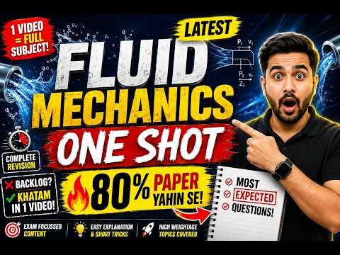 Fluid Mechanics One Shot | 80% Paper Yahin Se Aata Hai #fluidmechaics #fluidmechanics #sppu