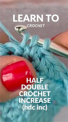 How to Crochet Increase (2 HDC in the Same Stitch) #crochetpattern #learntocrochet #crochet