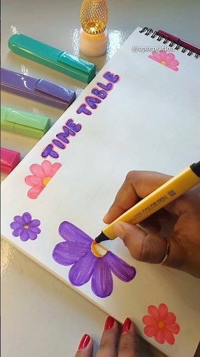 Time Table Decoration for Students✨💕🌷| #shorts #ytshorts #students #project