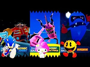 Sonic Dash Bash , Eggman and Zazz! Boss Battle with Sonic , Pac Man & My Melody