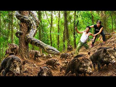 72 Hours Of Panic: Giant Python Crawls Down From Tree To Hunt Wild Boars!