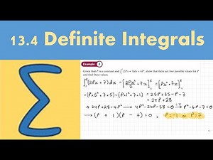 13.4 Definite integrals (PURE 1- Chapter 13:Integration)