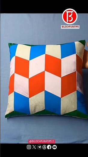How To Make patchwork pillow Sewing Tutorial Part 41