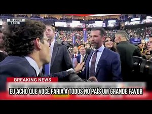 Filho de Trump coloca militante de redação em seu lugar