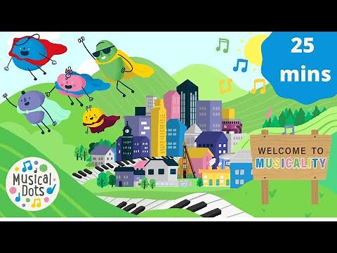 Musical Dots | 25 Minute Medley | Big Tunes for Little People! | Educational Songs for Kids