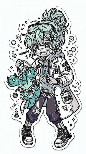 Draw a Chibi Scientist & Dragon! Easy Step-by-Step
