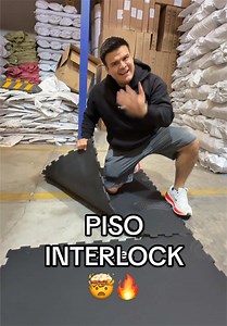 Piso interlock fácil de armar | Piso rompecabezas 10 mm negro