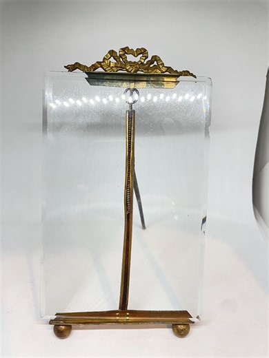 Antique Big French Bevelled Glass Photo Frame. AS IS - Etsy