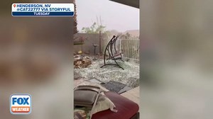 Watch: Hail falls in Las Vegas area during powerful thunderstorm