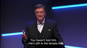 He's still in the temple. You're the temple of the Holy Spirit. You may feel like you have lost Him tonight. You haven't lost Him. He is still in the temple. He's still about his Father's business now. Even when you're confused, He's still answering questions and dissolving doubts. If the deep groaning of your heart is all you can utter, He is still answering the deep cries of your heart because He has never left the temple. That's where he's always been, and that's where he will always be. What