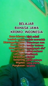 Belajar bahasa jawa- indonesia #semuaorang #belajarbahasajawa | Hemi Shodiqi