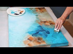 Textured Abstract Painting | Layering Texture, Acrylics & Gold Leaf