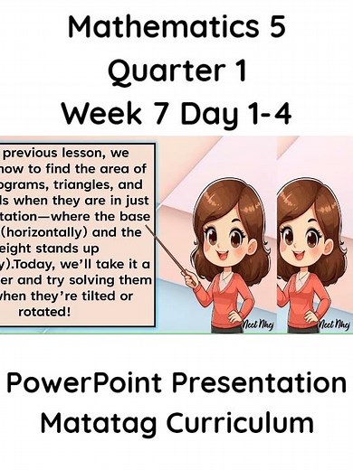 Mathematics 5 Matatag Curriculum PowerPoint Presentation Quarter 1 Week 7 Day 1-4