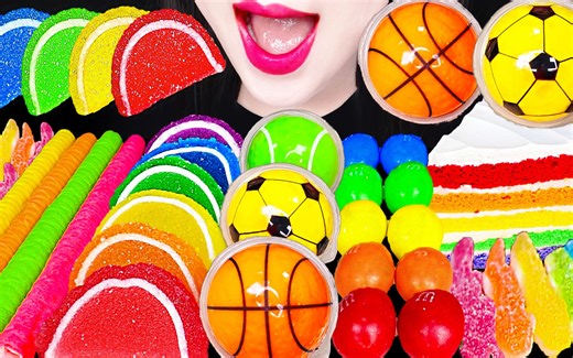Jane ASMR RAINBOW DESSERT JELLY EATING