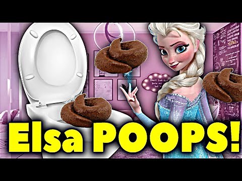 Princess Elsa POOPS in the TOILET. Frozen Elsa Pooping. Elsa's POOPS