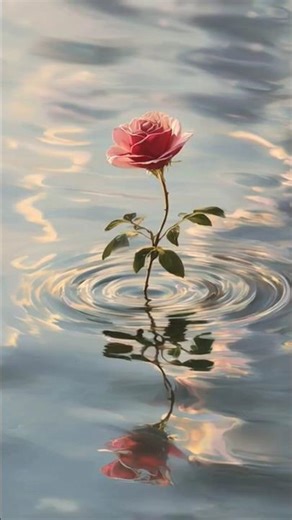 Levitating Rose: Reflections of Serenity”