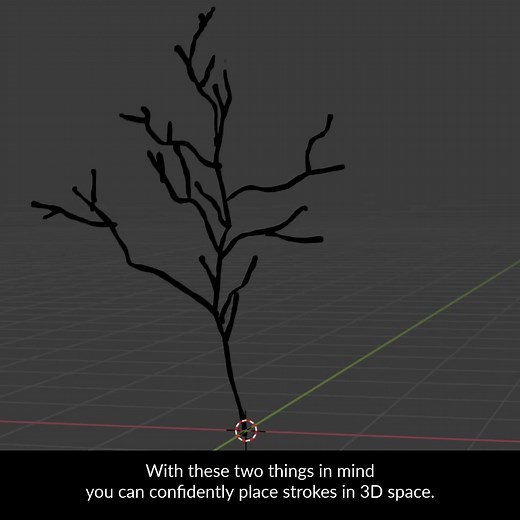 #b3d tip: In this video I cover how to draw in 3D with Grease Pencil, and how to turn that into a mesh. In the next one, we’ll remesh and sculpt on it. More tips & free sample e-book: https://www.blendersecrets.org/ | Blender Secrets