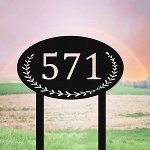 Custom Lawn Address Sign,metal House Numbers for Yard,personalized Address Yard Stake,driveway House Number Sign,address Number Sign Stake - Etsy