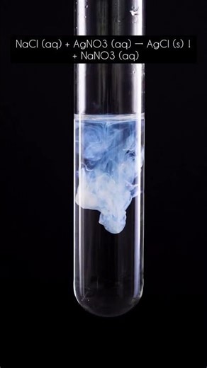 Double Displacement Reaction: NaCl × AgNO₃ → Silver Chloride Formation Explained 🧐 #shorts