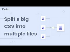 How to: Split a big csv into multiple files