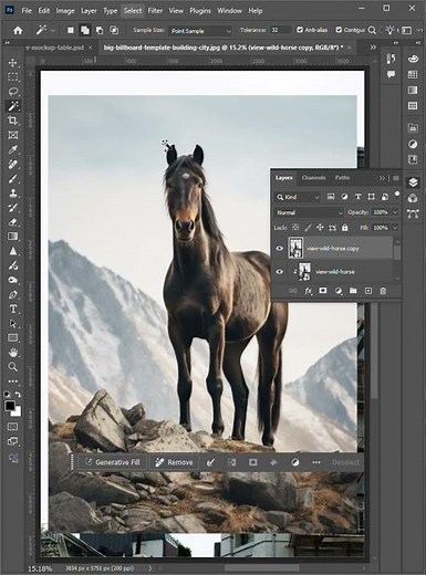 Learning a clipping mask tutorial in Adobe Photoshop