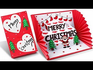 Beautiful 3D Pop-Up Christmas Card | Easy Handmade Christmas Craft for Kids 🎁