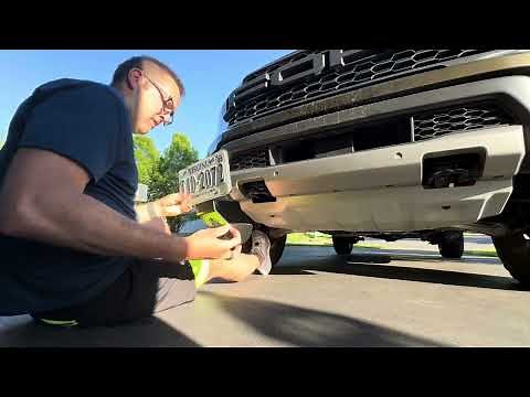 2024 Ford Ranger Raptor SwarfWorks License Plate relocation.