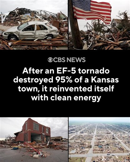 After an EF-5 tornado destroyed Greensburg, Kan., it reinvented itself with clean energy. https://www.cbsnews.com/news/ef-5-tornado-destroyed-kansas-town-clean-energy https://www.annettelawless.com/?p=6334 #Greensburg #Tornado #Recovery #Green #CleanEnergy | Annette Lawless