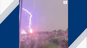 Lightning strike hits transformer