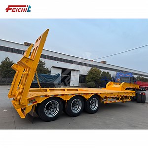 [Hot Item] 3 Axle 60 Ton Gooseneck Low Bed Loader Lowboy Trailer Lowbed Semi Trailer