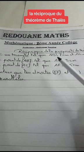 Réciproque du Théorème de Thalès : Compréhension et Applications