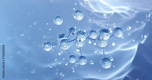 Perfluorobutanesulfonic acid rotating molecular structure, 3d model of molecule, pfbs, pfas, looped video