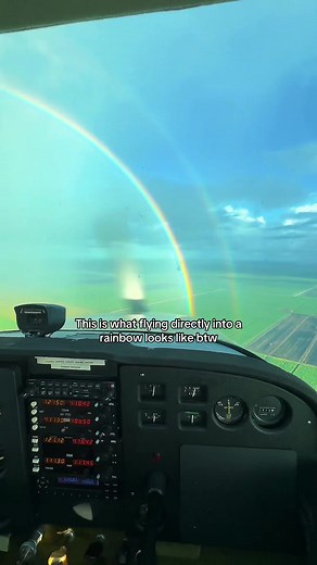 What Flying Directly into a Rainbow Looks Like