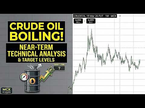 CRUDE OIL BOILING 🔥 | MCX Crude Oil Big Move Coming? | Near Term Targets & Breakout Levels #crudeoil
