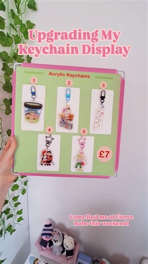 upgrading my keychain display for upcoming markets #artistalley #artmarkets #acrylickeychains