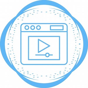 Video Player Vector Icon