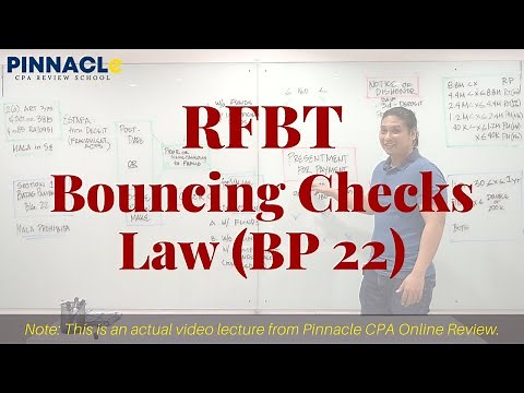 Pinnacle Actual Video Lecture (RFBT: Bouncing Checks Law)