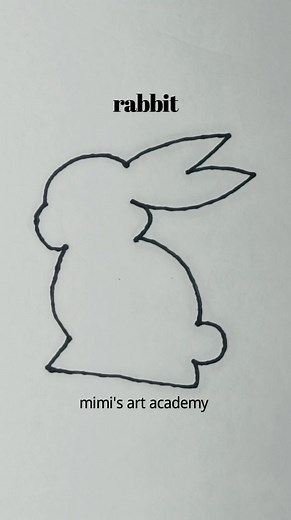 One line art rabbit drawing #rabbitdrawing #onelineart #simpledrawing #minimalart #lineart | Mimi's Art Academy