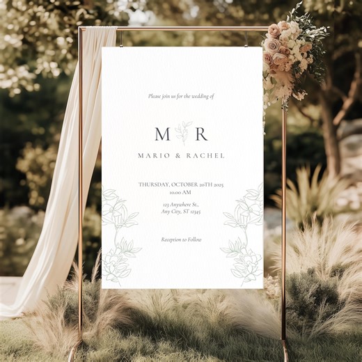 Alphabetical Invitation, Editable Reception Invite, Wedding Invitation Card, Modern Reception Invitation, Welcome Sign - Etsy Australia