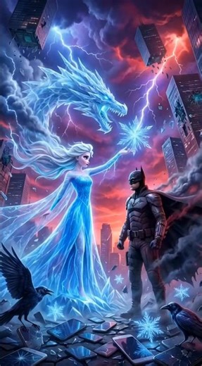 Batman Was NOT Ready For Elsa’s Ice Dragon ❄️🦇