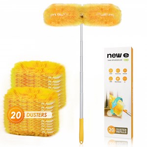 NEWE Dusters for Cleaning with 20 Refills for Swiffer (Yellow)