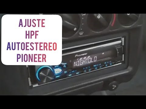 How to adjust HPF crossover high frequencies Pioneer car stereo MVH-X385bt #pioneer #caraudio