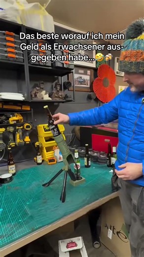 Kommentiere „Mörser” wenn du auch so eine Bier Kanone möchtest🤣🍺 #deutschland #bier