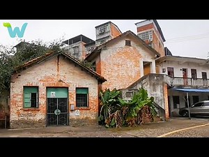 The boy renovates old house and builds unique wooden stairs